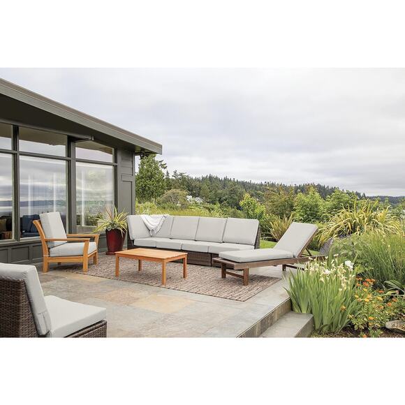 NWT Classic Accessories Ravenna Patio Bench/Settee Cushion Slip Cover,Mushroom - Picture 10 of 12